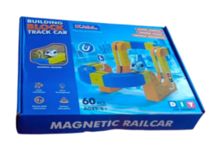 DIY Magnetic Train Building Blocks – Electric Anti-Gravity Track Set (60 Pieces)